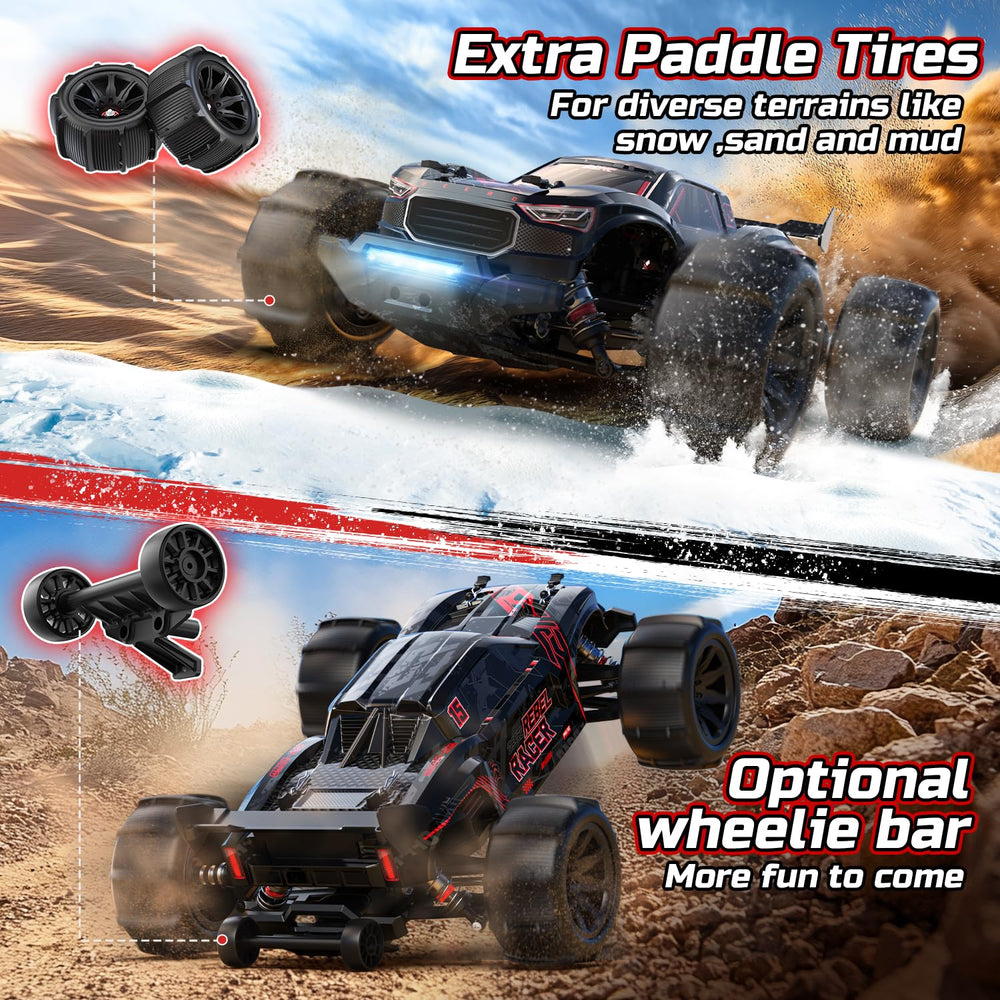 DEERC 1/14 waterproof 4WD system keeps performance in wet conditions