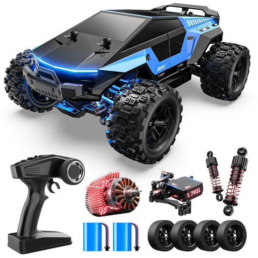 DEERC 1/18 all-terrain drift front-angle highlights speed and agile handling.