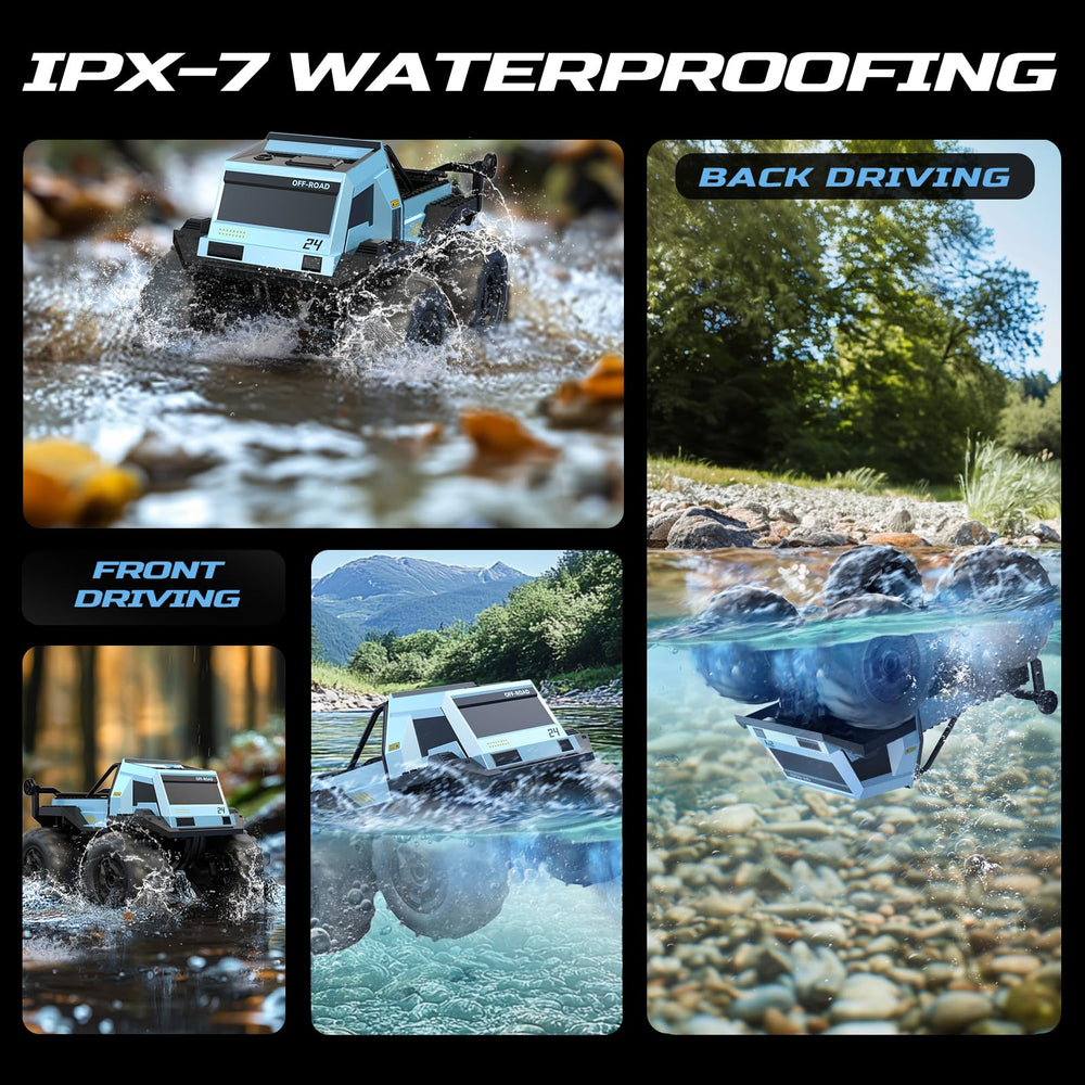 2.4GHz remote guarantees smooth multiplayer racing with no signal interference.