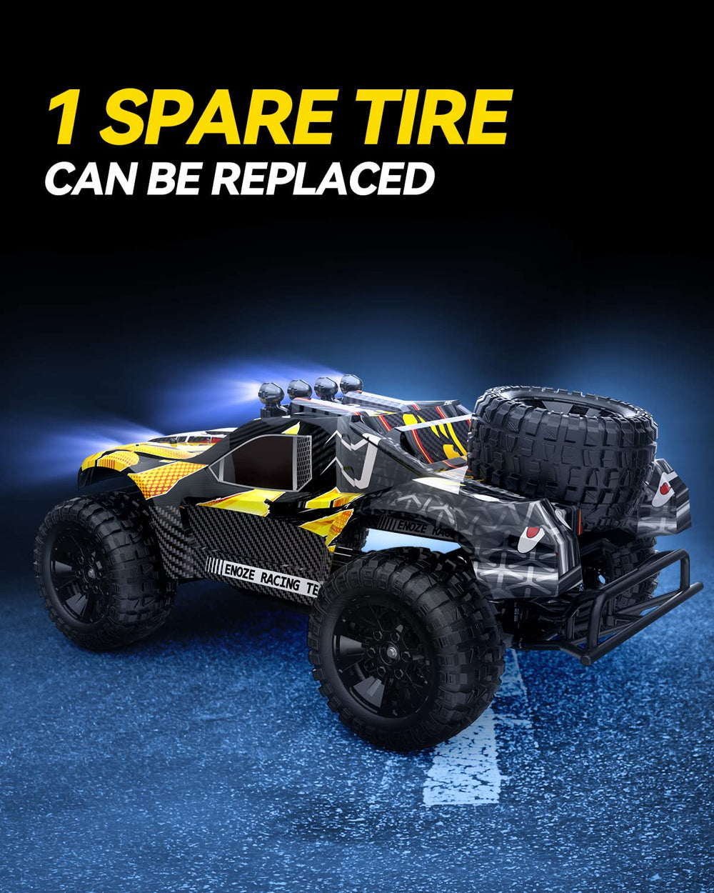 DEERC 9201E dual battery setup enables extended playtime on the go.
