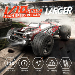 DEERC 9206E 4WD monster truck suits indoor and outdoor racing enthusiasts.
