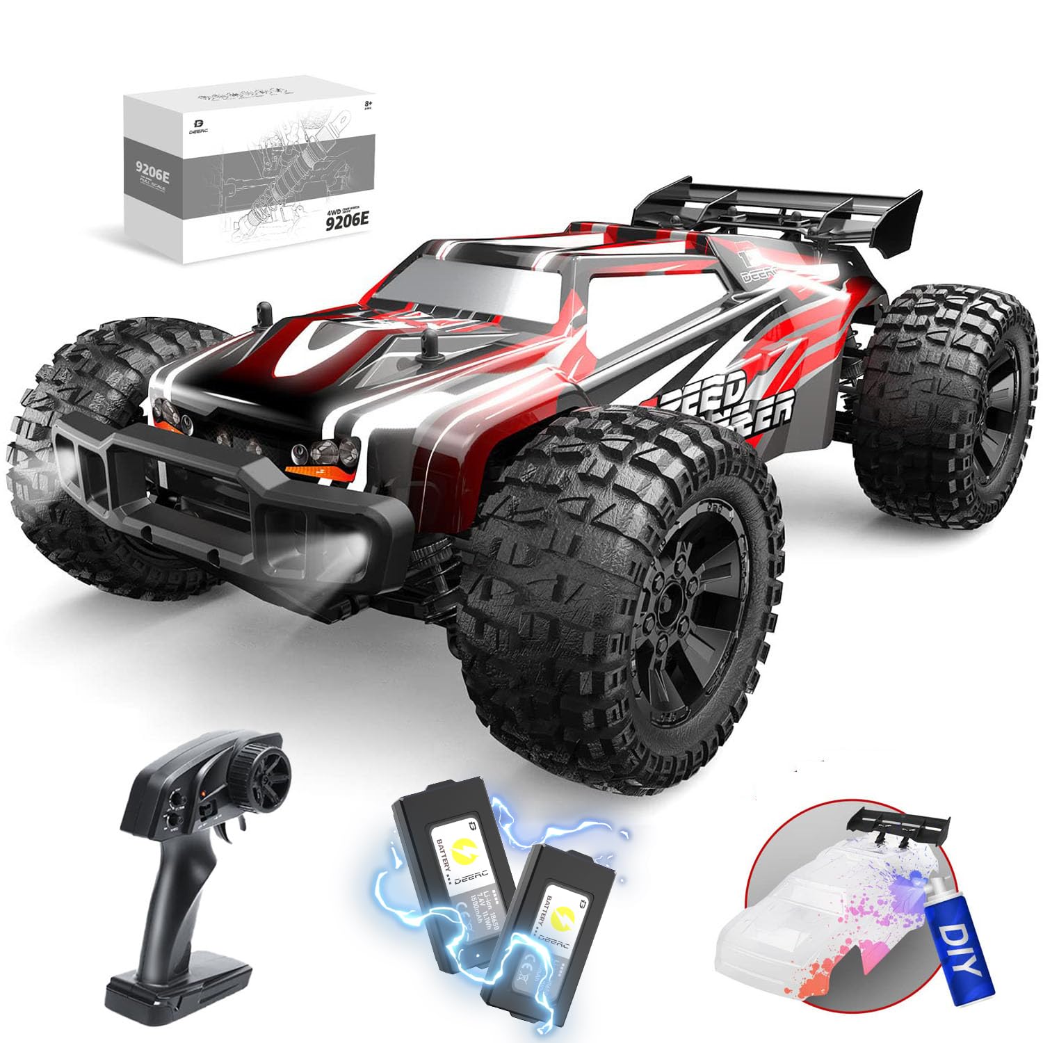 DEERC 9206E DIY shell design highlights customization for unique looks on rugged terrain.