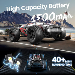 DEERC 9206E proportional throttle and steering enable precise, smooth control.