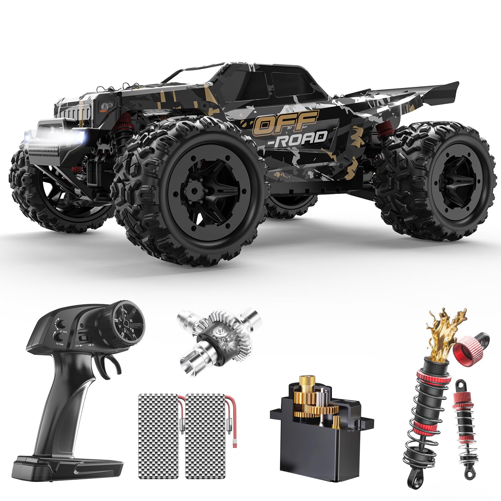 DEERC 9309E front chassis in action for rugged off-road fun