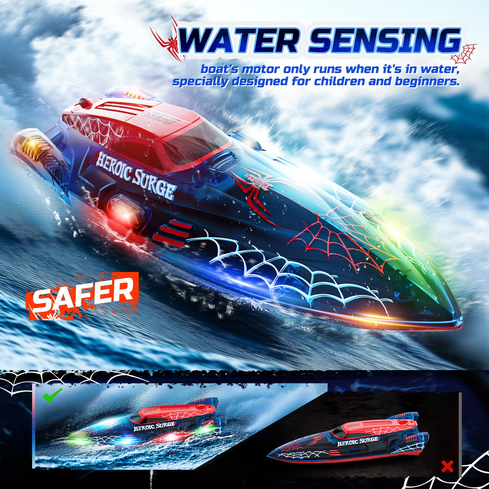 DEERC ABS-durable shell protects during rough splashes while kids explore with confidence