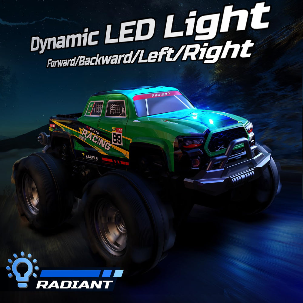 DEERC BG028 rainbow LED lights illuminate quick moves and night play.