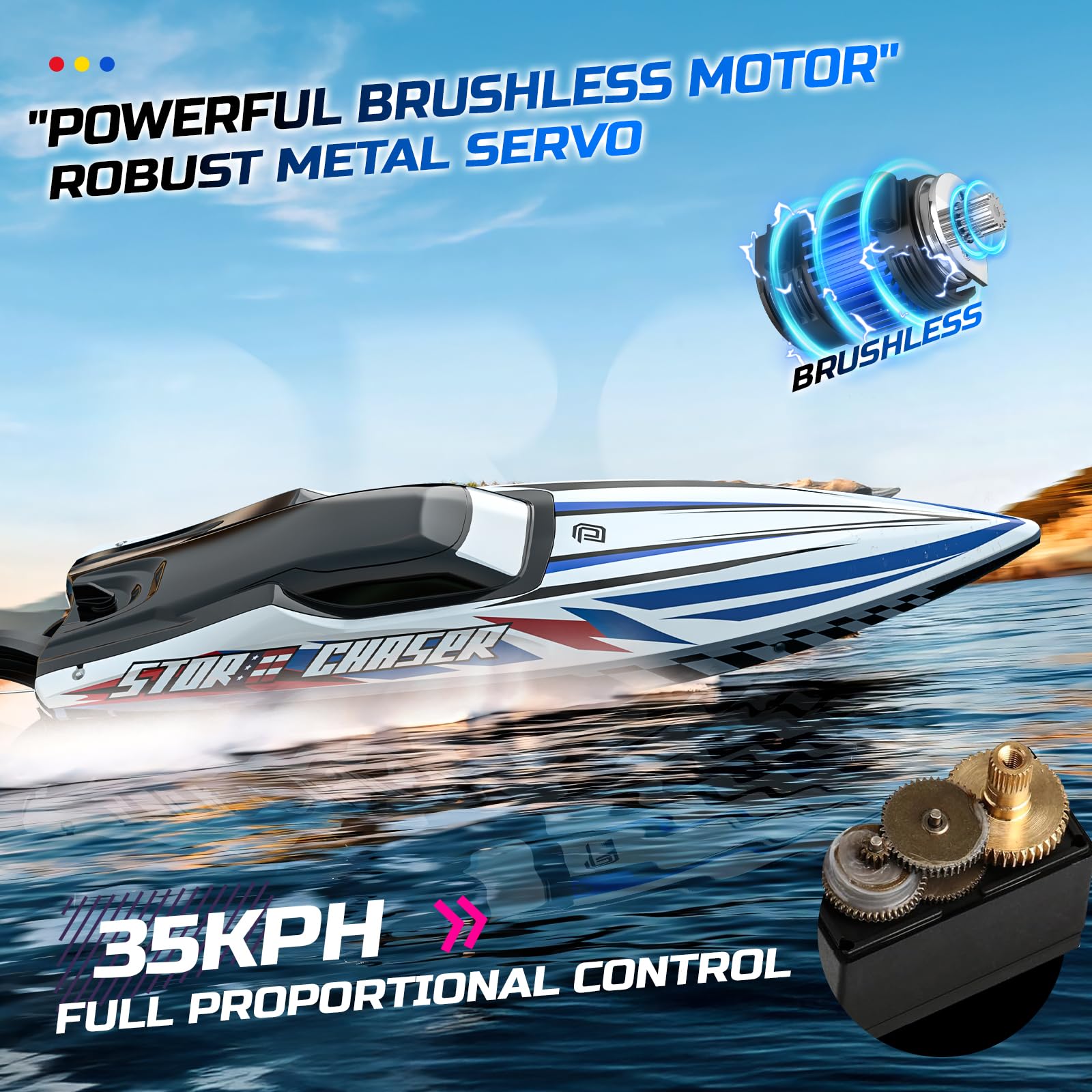 DEERC brushless motor with water cooling for longer sessions
