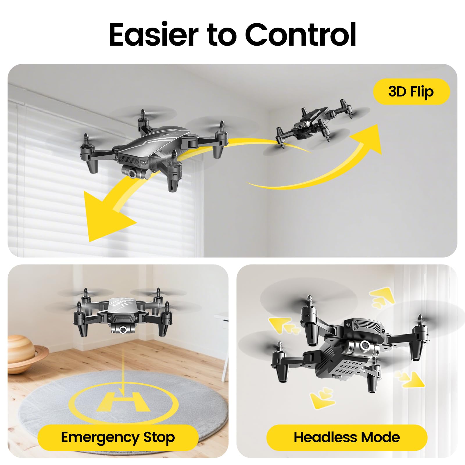 360° flips add dynamic stunts and fun aerial moments.