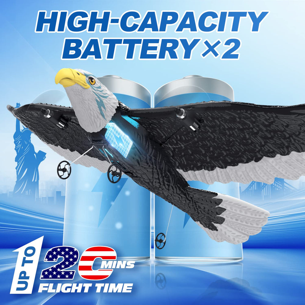 DEERC Eagle Plane durable EPP shell cushions bumps during outdoor flights.