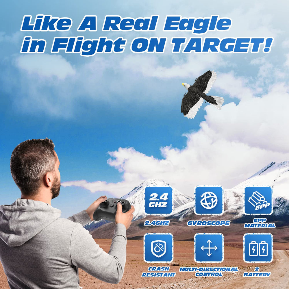 DEERC Eagle Plane easy launch and friendly handling for kids and adults.
