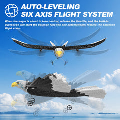 DEERC Eagle Plane remote control range up to 500 ft for confident control.