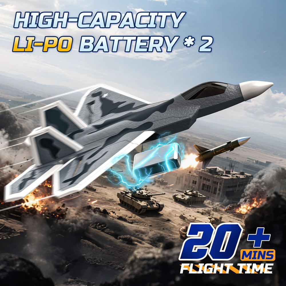 DEERC F22 camouflage paint detail highlights fighter jet realism.