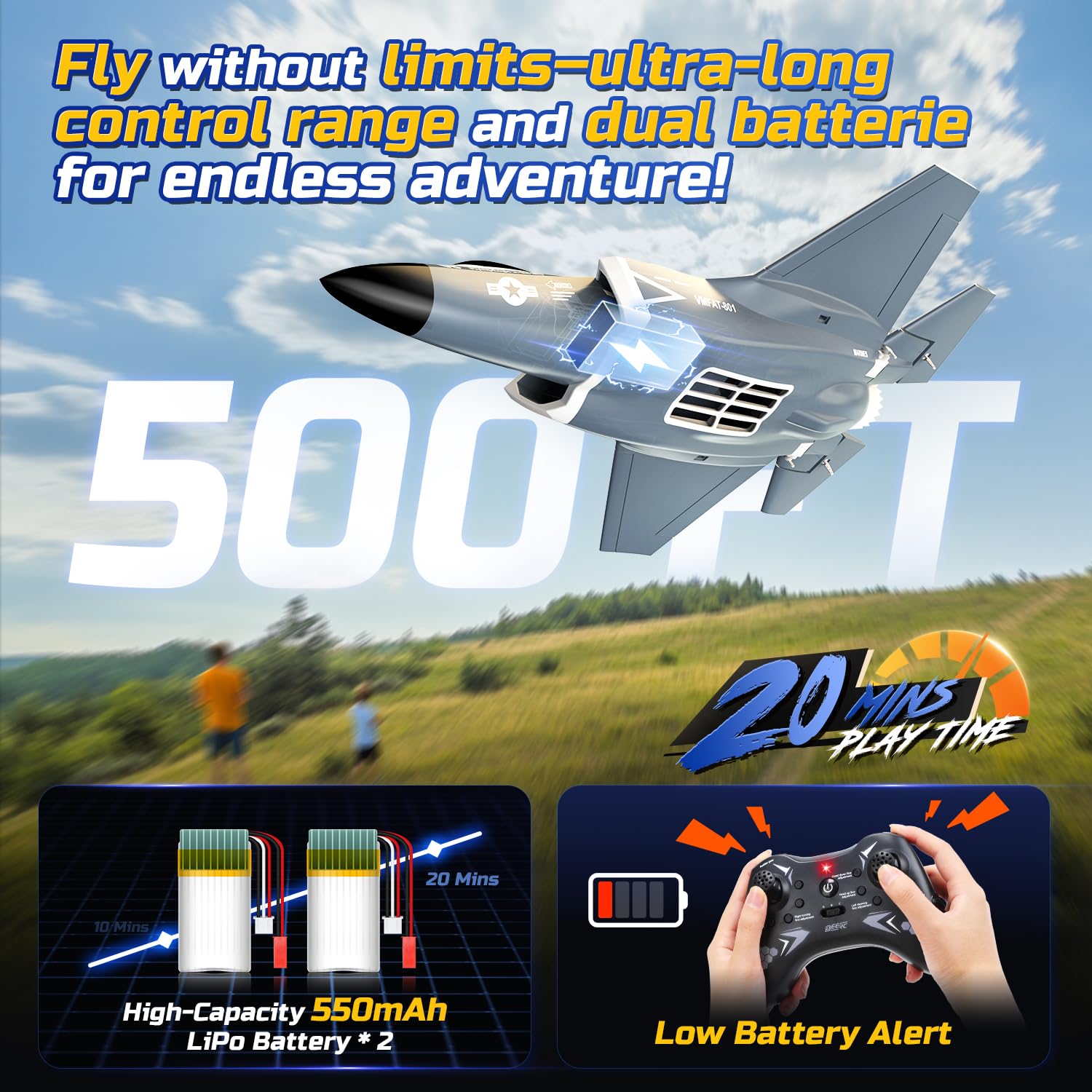DEERC F35 2.4GHz remote delivers stable, precise control.