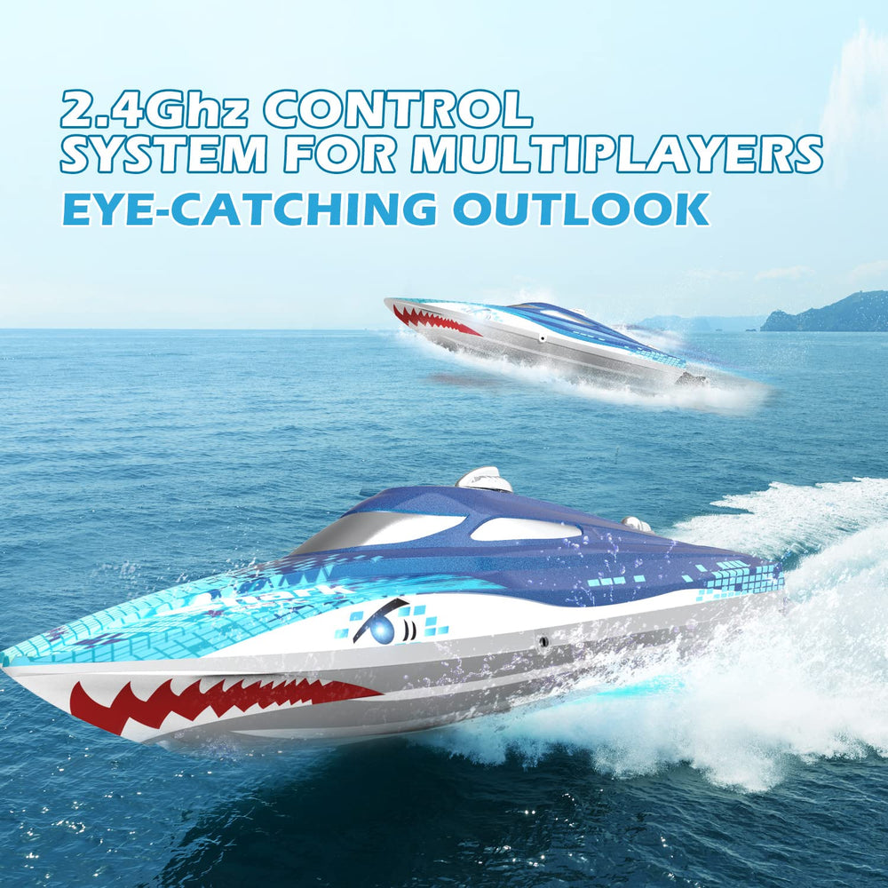 DEERC RC boat with durable ABS plastic construction for long lasting use