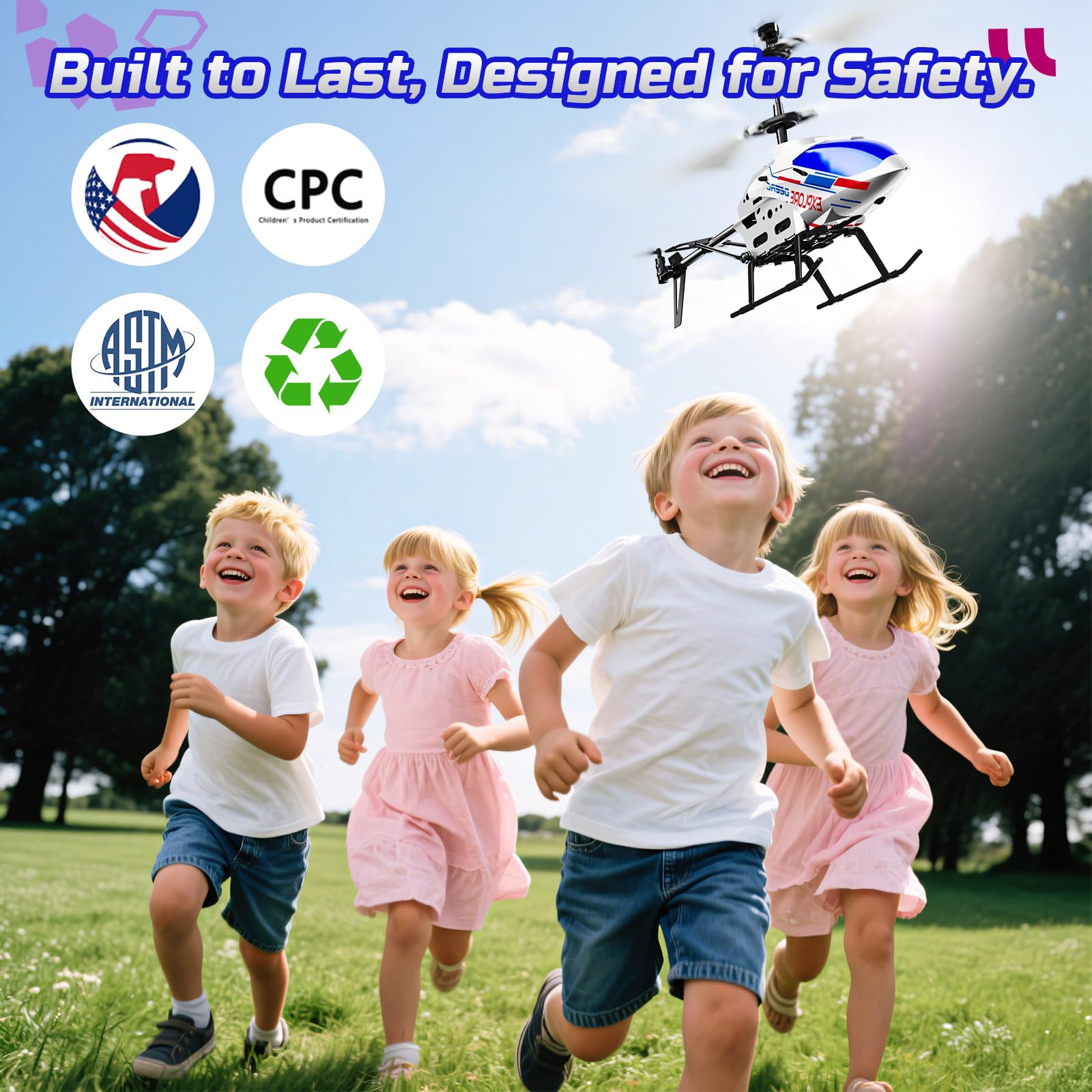 DEERC indoor flying toy ideal for kids and hobbyists