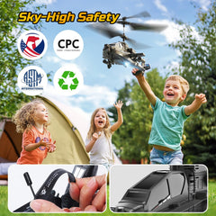 DEERC LED lights illuminate night flights for enhanced visibility.