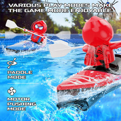 DEERC 2-in-1 propulsion options for paddlewheel or electric mode
