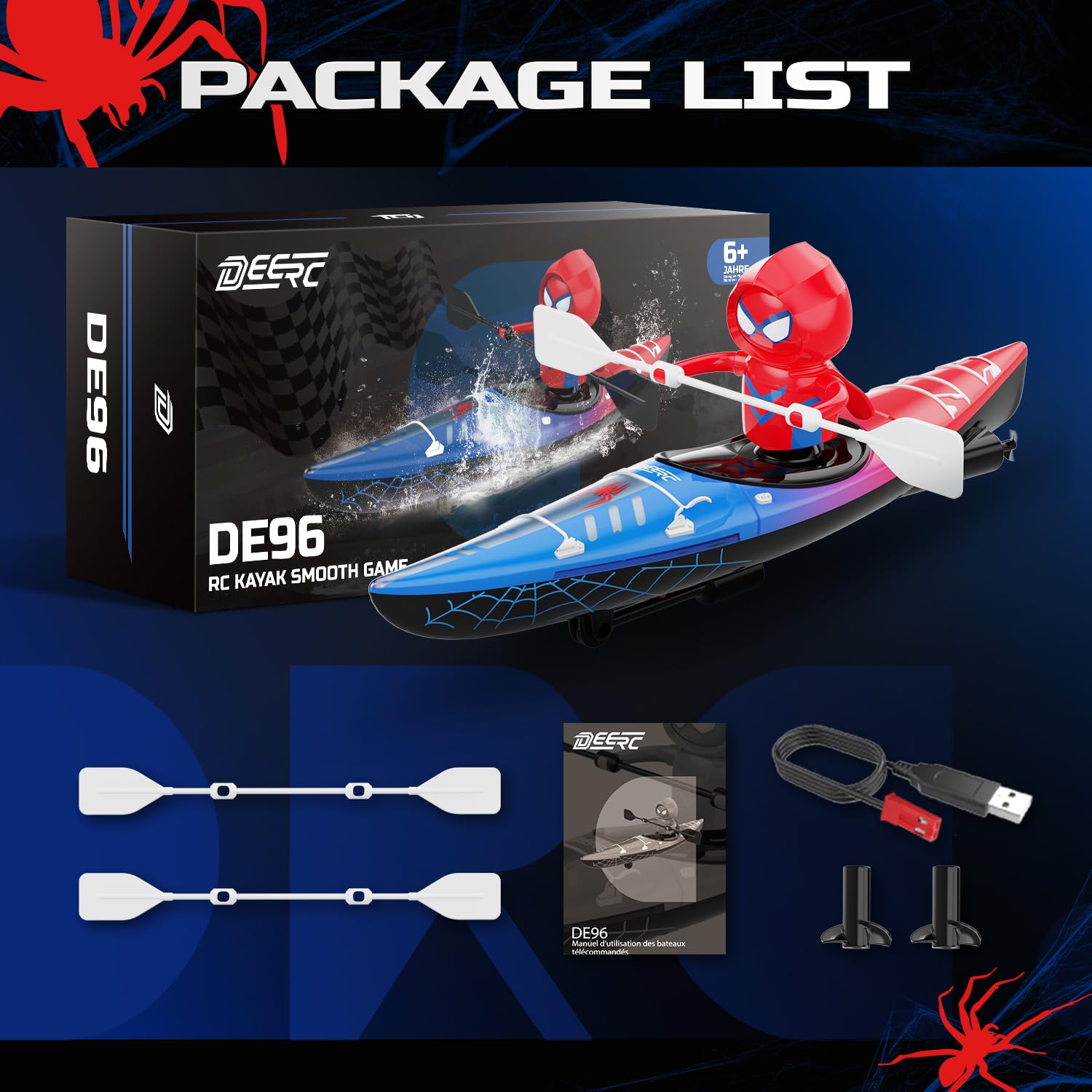 DEERC gift-ready mini RC boat for kids aged 4–8