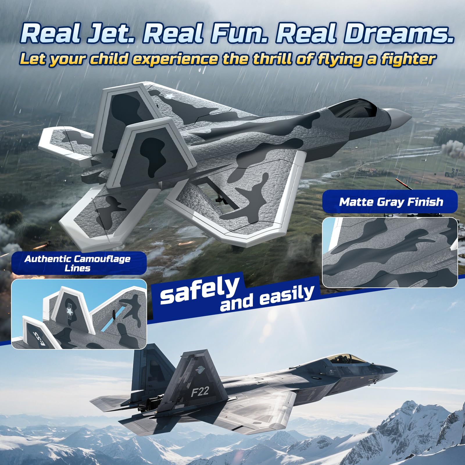 DEERC dual-motor setup powering strong lift on a compact fuselage.