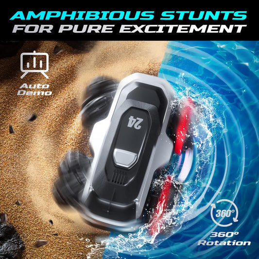 DEERC RC car 360-spin stunts deliver thrilling entertainment on any terrain.