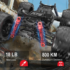 DEERC RC car tires grip well on dirt and grass