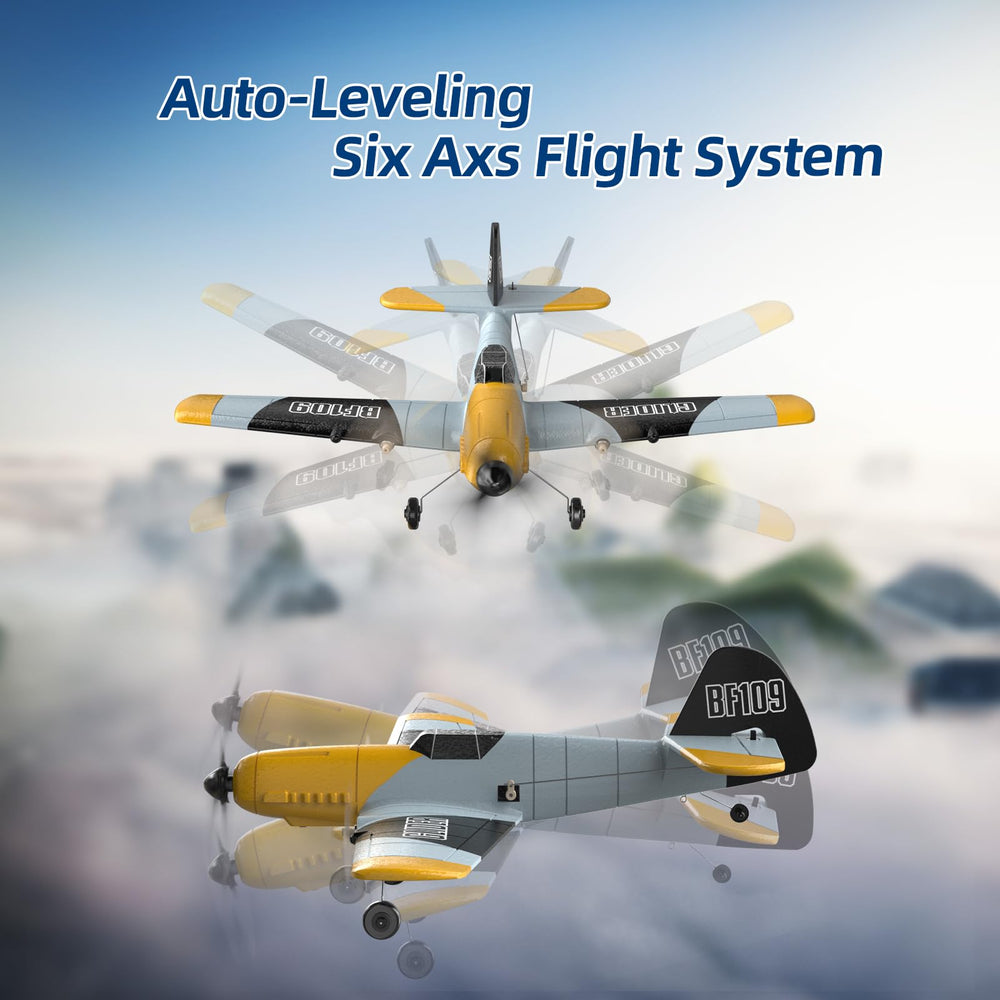 DEERC RC Plane dual motors and two batteries extend flight time.