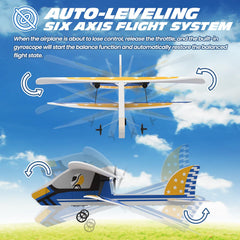 DEERC plane with gyro stabilizer highlighting smooth handling.