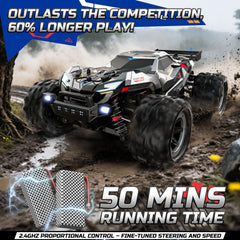 DEERC all-terrain tires enhance grip on gravel, mud, grass, and sand.