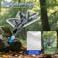 DEERC Ready-to-Fly glider with included components for quick setup.