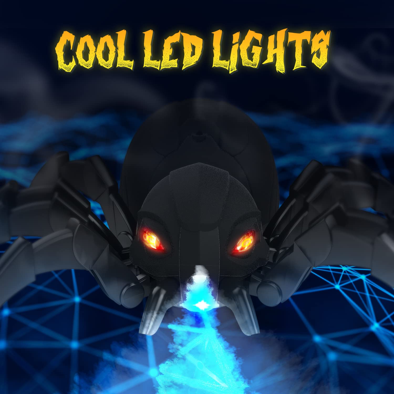 DEERC remote-control spider’s music function adds entertaining crawl sound.