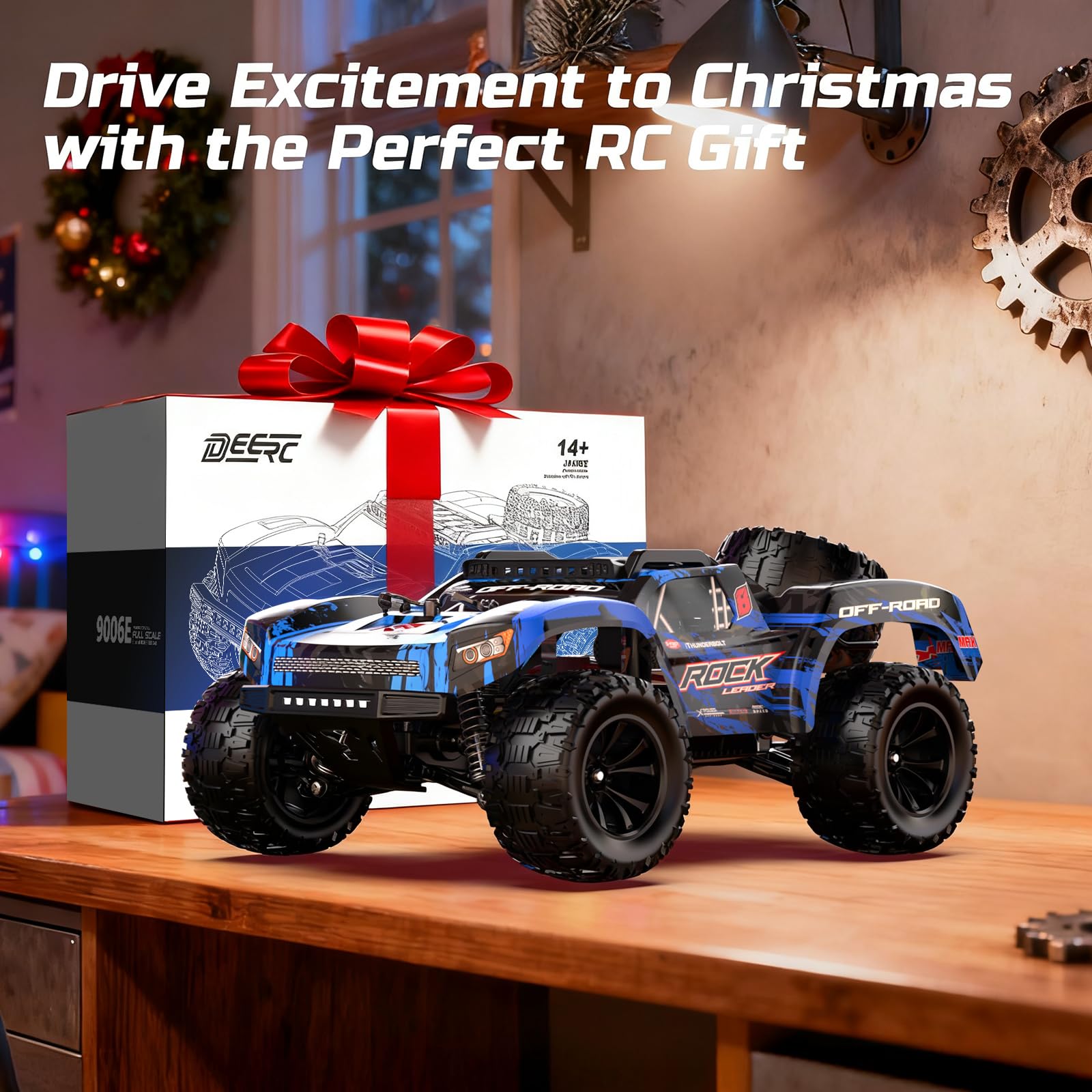 DEERC rugged off-road design suits adults and kids for outdoor adventures.