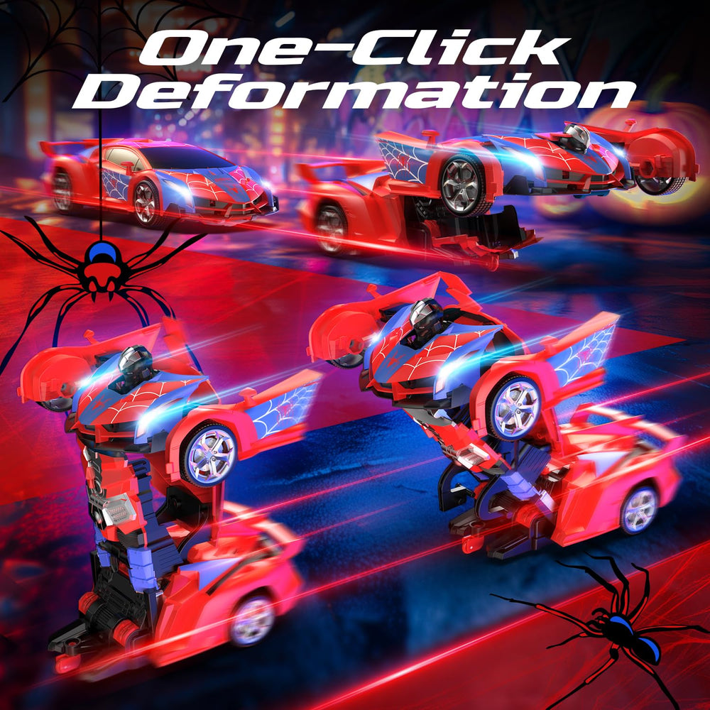 DEERC Spider RC Car performing 360-degree spins with precision.