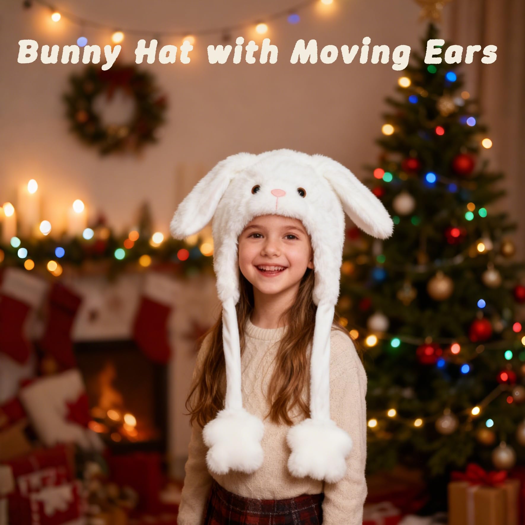 Deletoys cow plush hat with moving ears, playful accessory for events.
