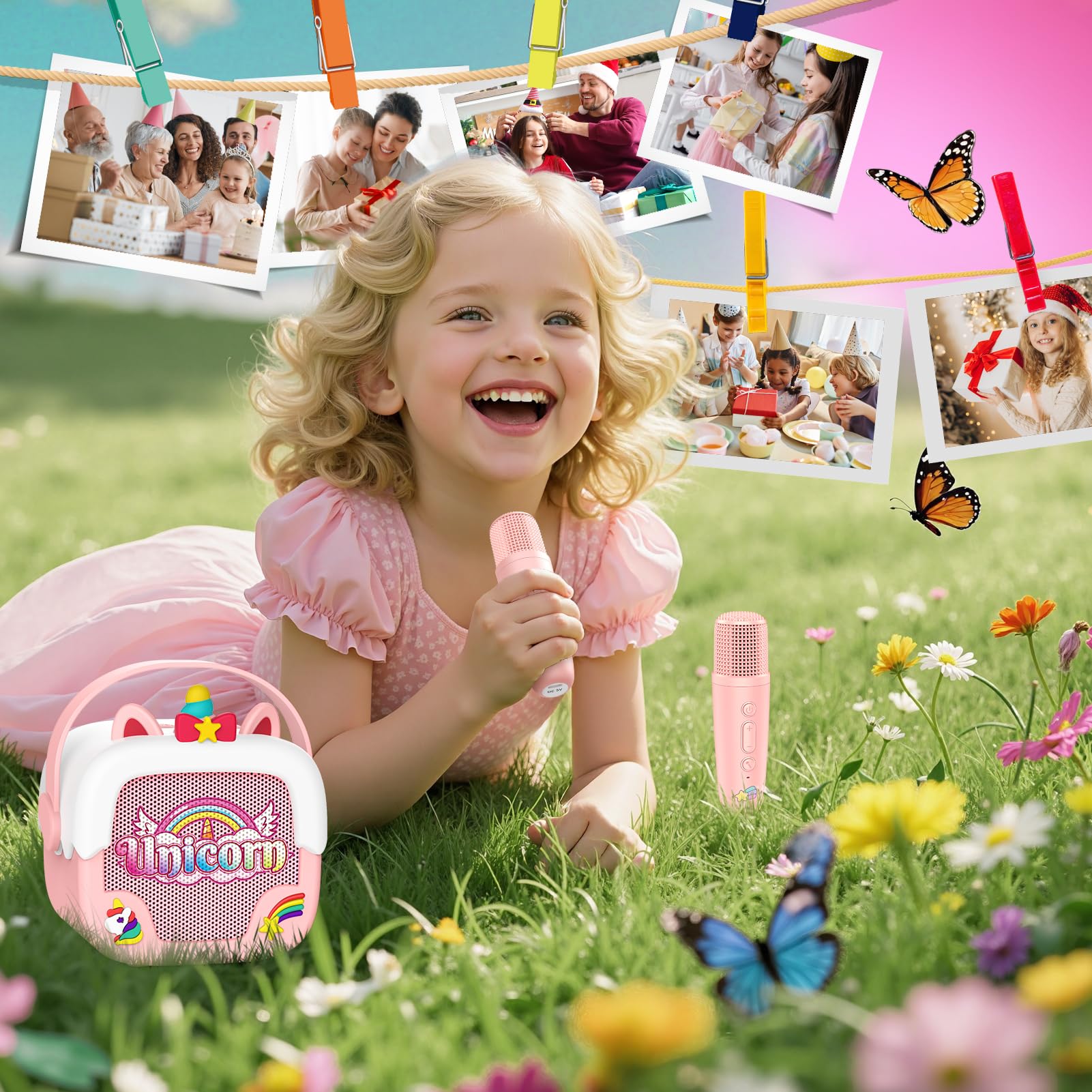 Delighkidz Gift-ready packaging makes the unicorn karaoke a perfect present