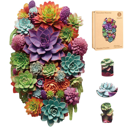 Delobil puzzle pieces with unique shapes for mindful play