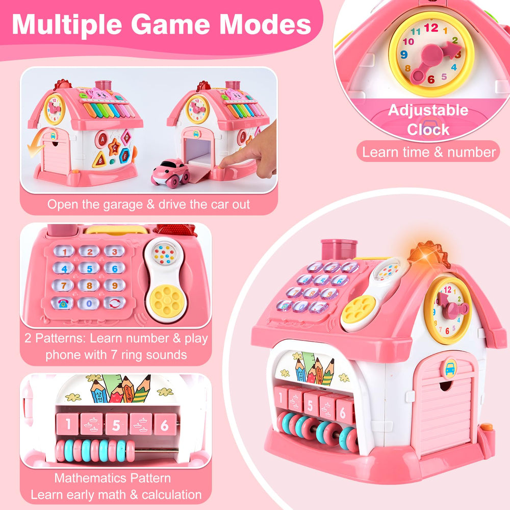 DELUTIQUE 8-in-1 door with key promoting fine motor skills and pretend play