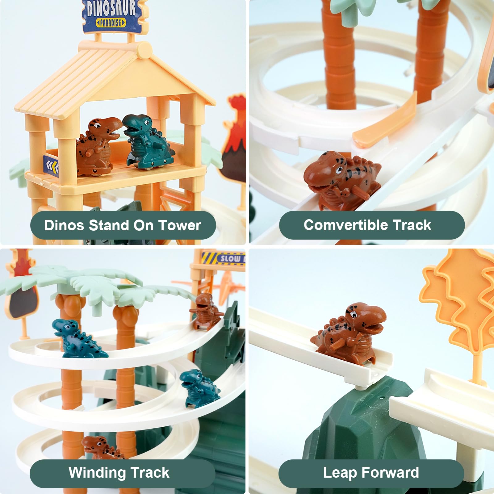 DELUTIQUE dino track climbing stairs enabling interactive ascent and descent