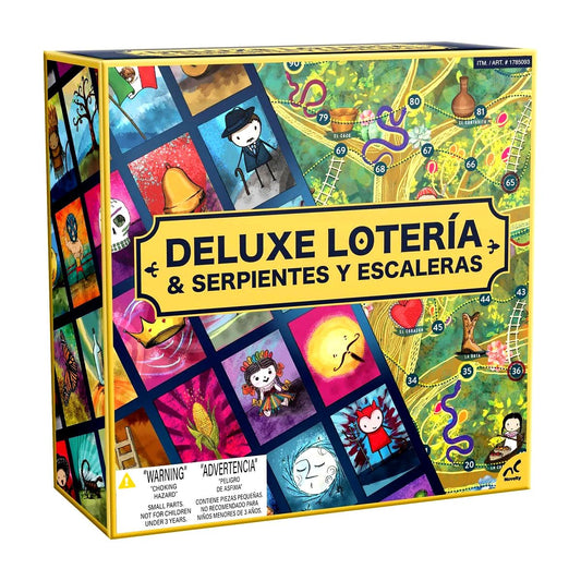 Deluxe Loteria Snakes & Ladders board artwork for family game night