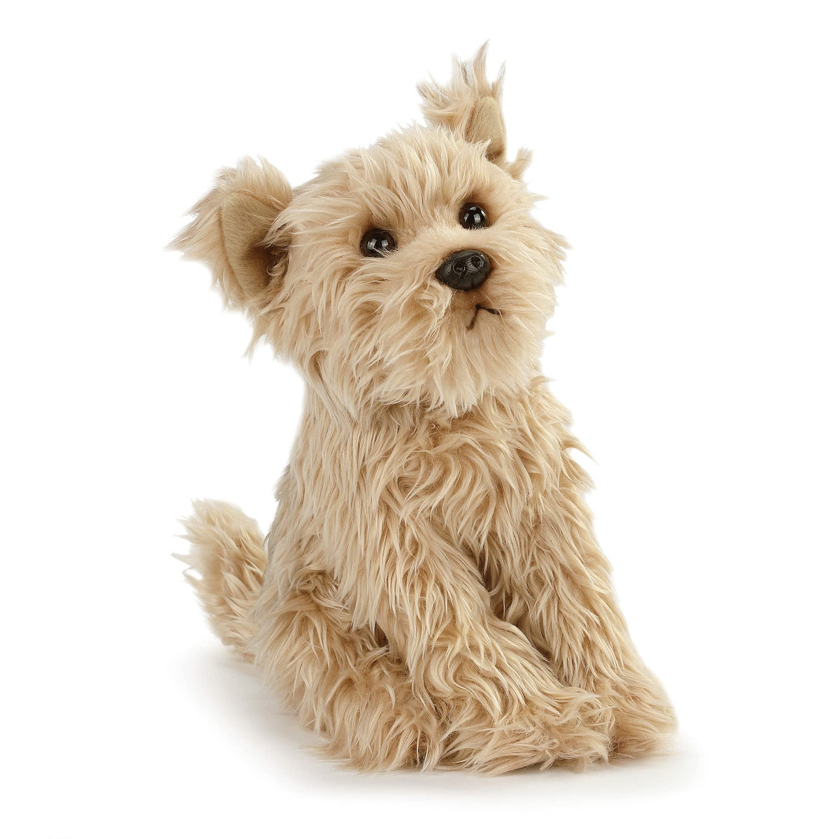 DEMDACO Chorkie Mix Rescue Dog plush brown fur, soft cuddle companion for kids.