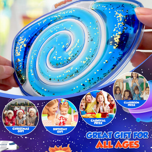 Demilong fidget sensory tubes in motion for visual flow and tactile engagement.