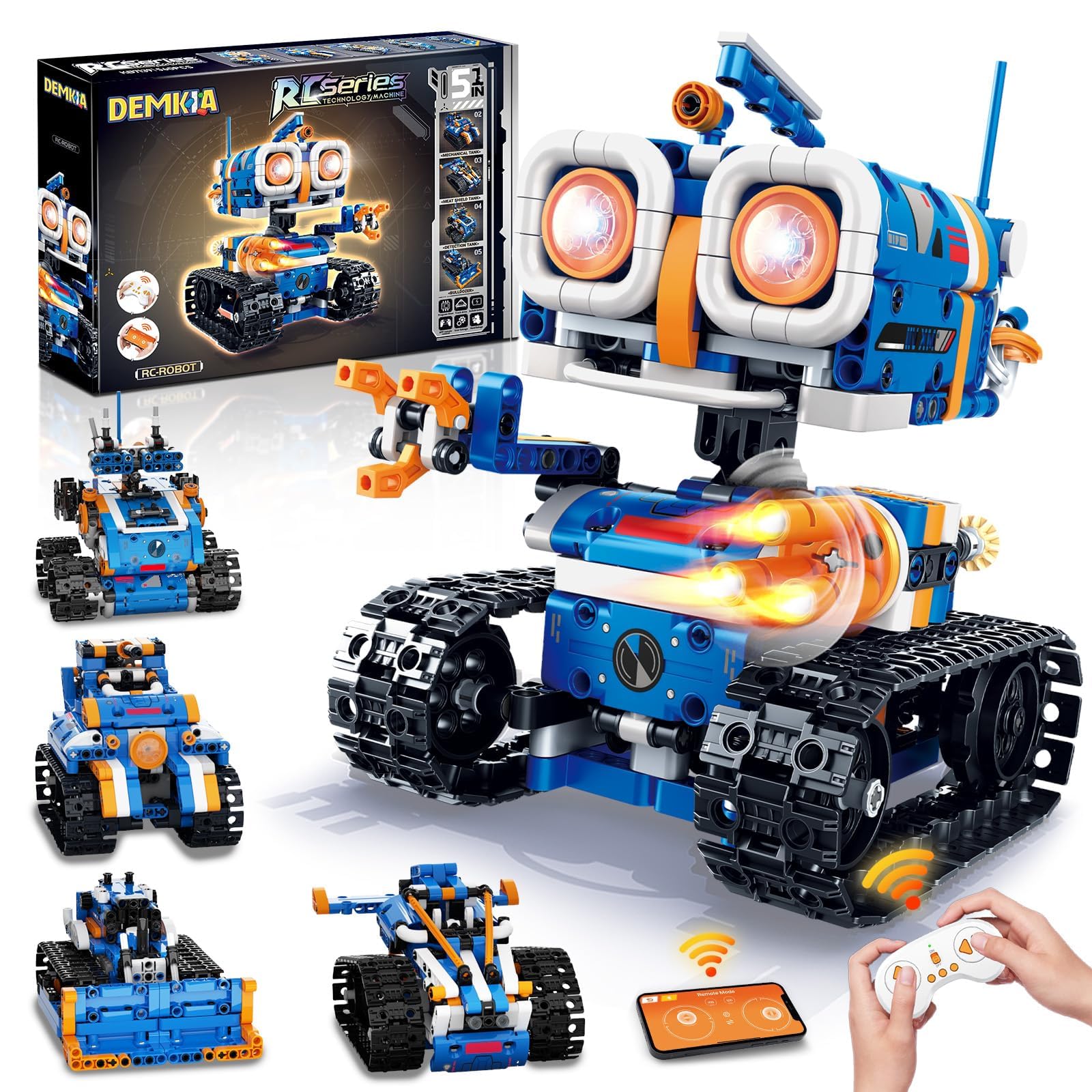 Demkia 5in1 robot kit assembly model for hands-on STEM learning
