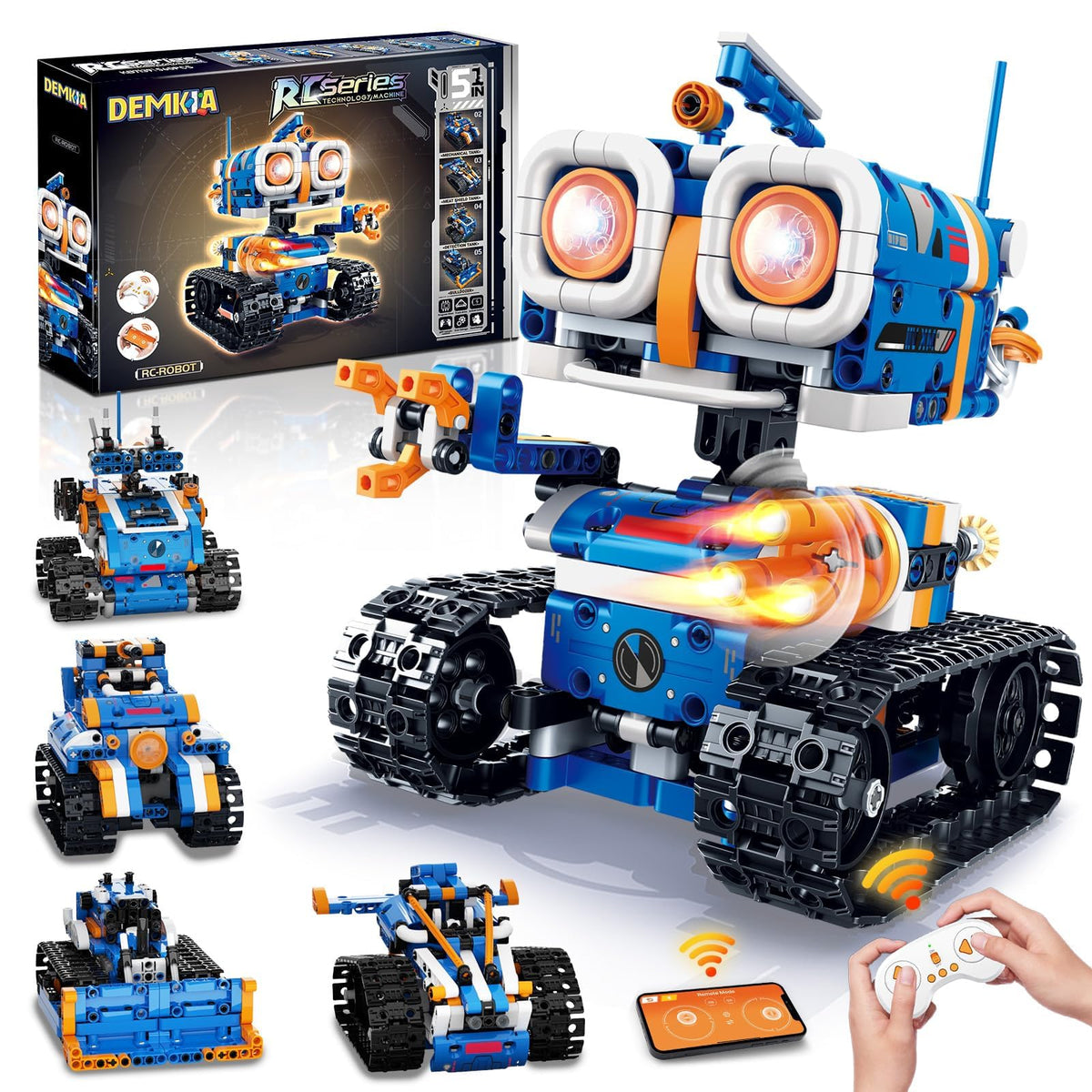 Demkia 5in1 robot kit assembly model for hands-on STEM learning