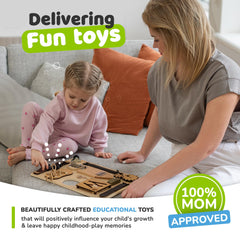 deMoca travel-friendly design keeps kids entertained on flights and trips.