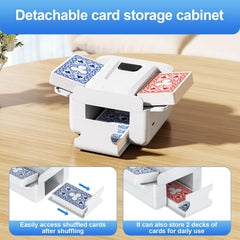Demolike automatic card shuffler operates quietly for relaxed game nights