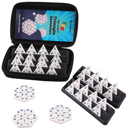 Demteric triangle domino tiles showcase upgraded durable pieces for engaging play