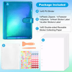 Deqing warm 80-sheet pages keep stickers organized on both sides for easy viewing.