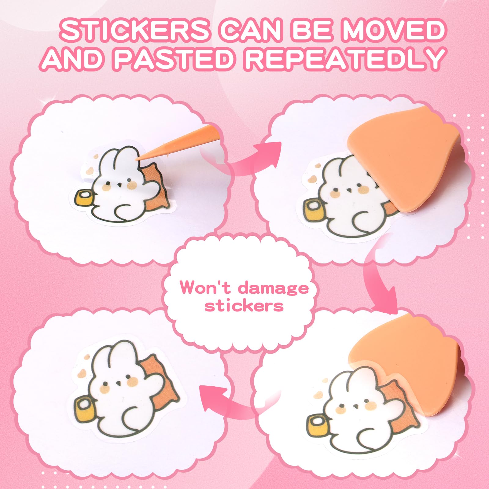 Tweezer and spatula included for smooth sticker placement.