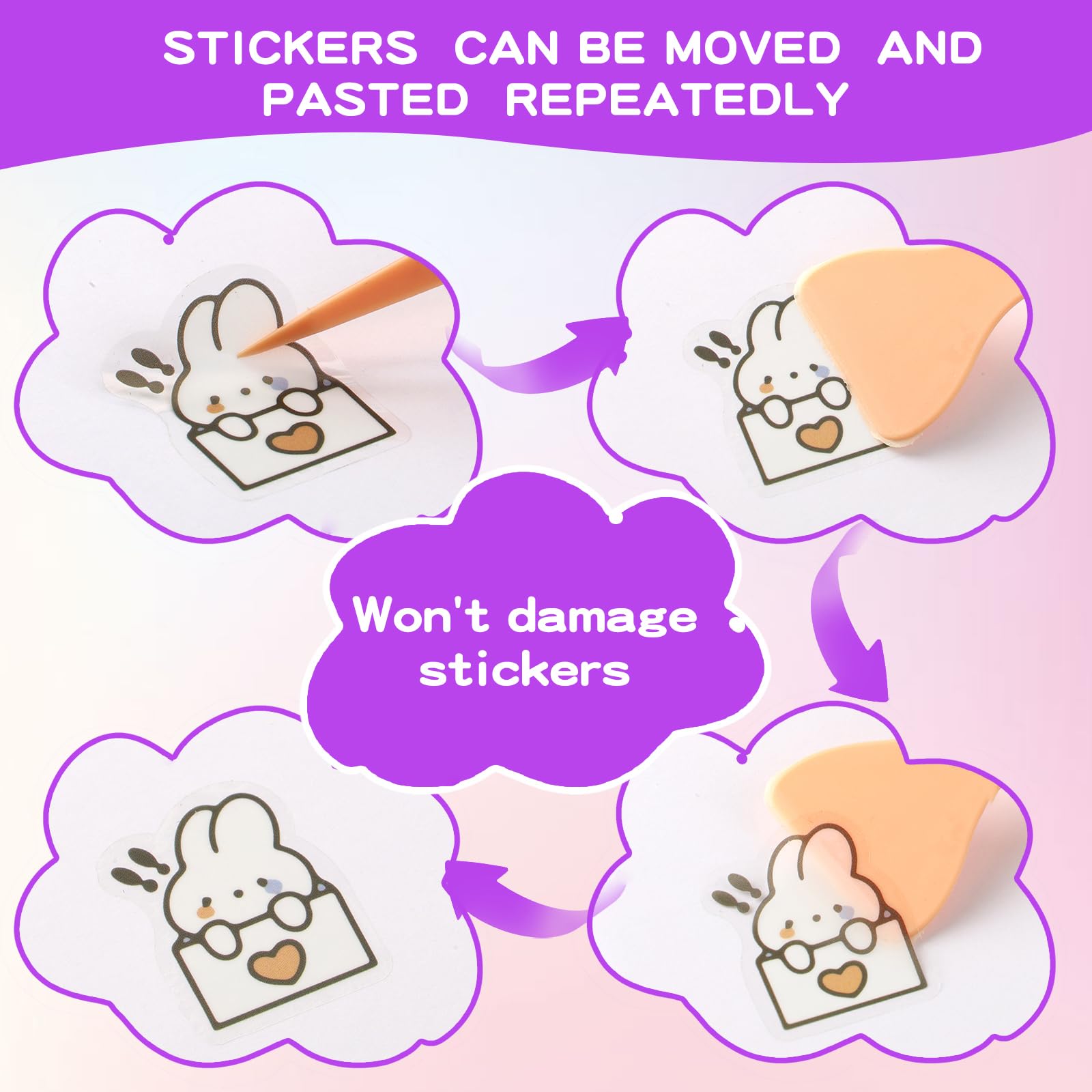 Deqing warm zipper pocket securely stores stickers and tools on the go.