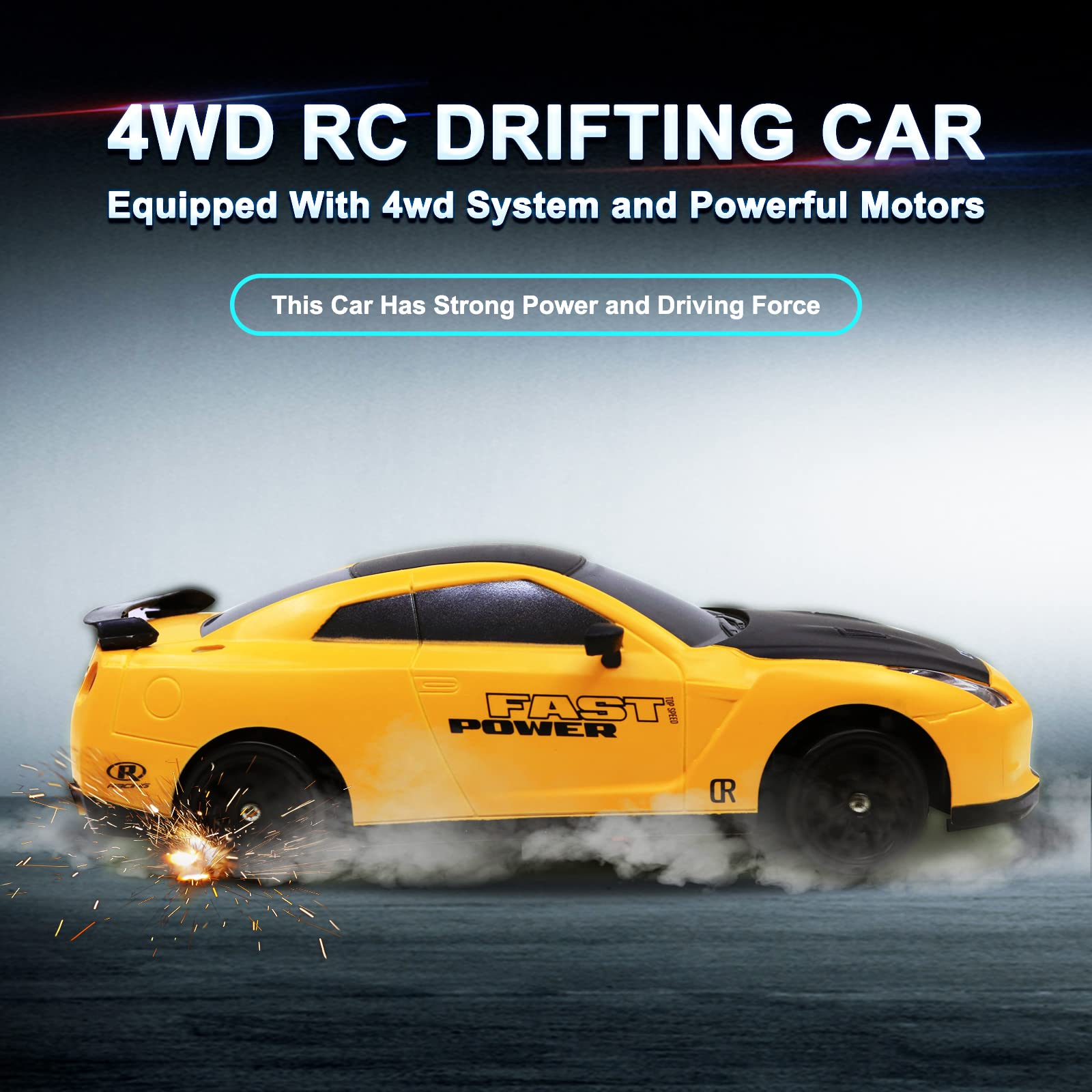 Desdoni RC drift car 4WD chassis offering strong grip on surfaces
