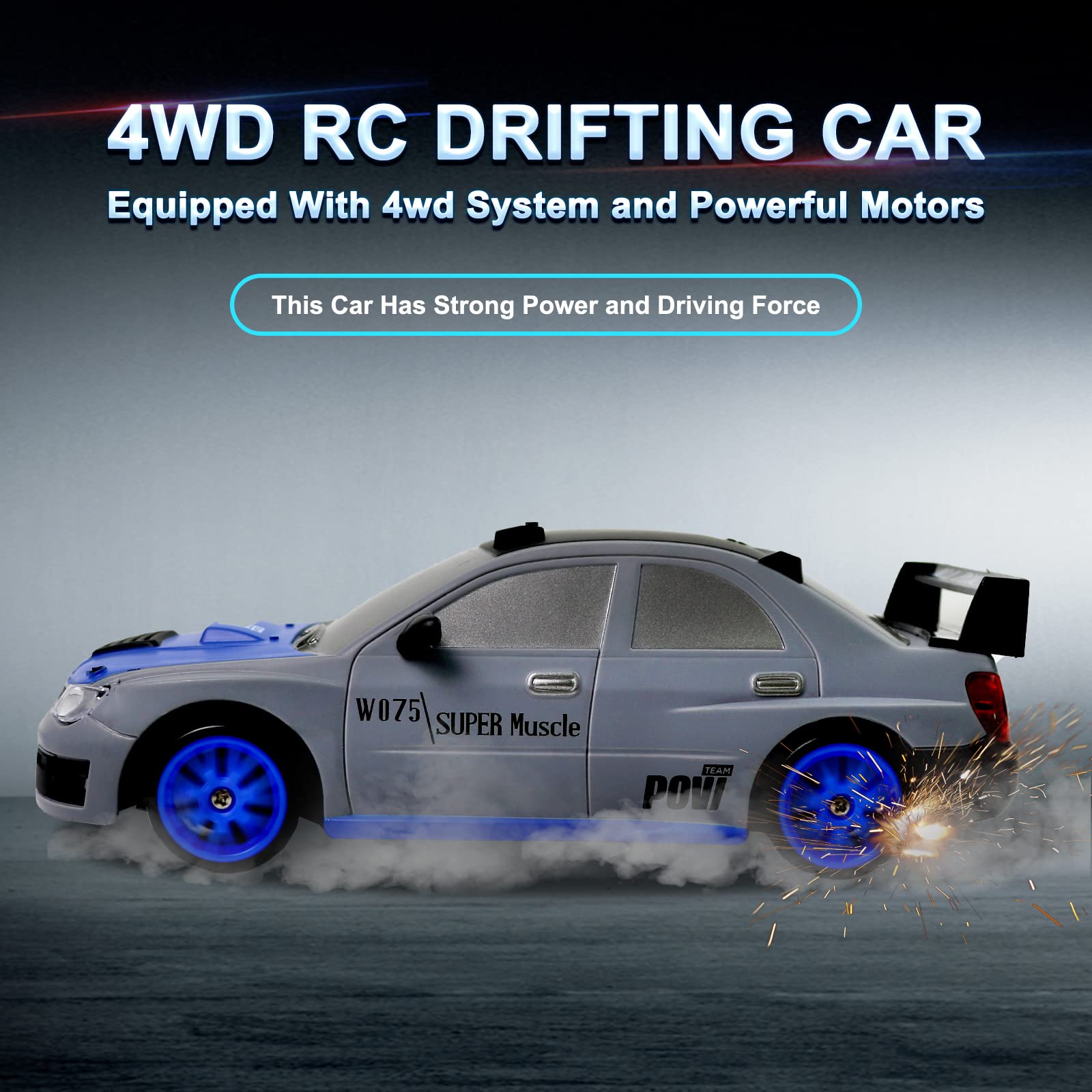 Desdoni RC drift car 4WD chassis ready for tough drifts.